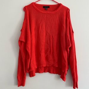 Playful peekaboo Shoulder sweater